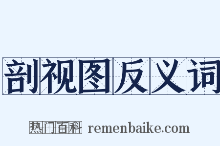 剖视图反义词是什么意思的图片